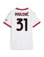 AC Milan Strahinja Pavlovic #31 Vieraspaita Naisten 2024-25 Lyhythihainen